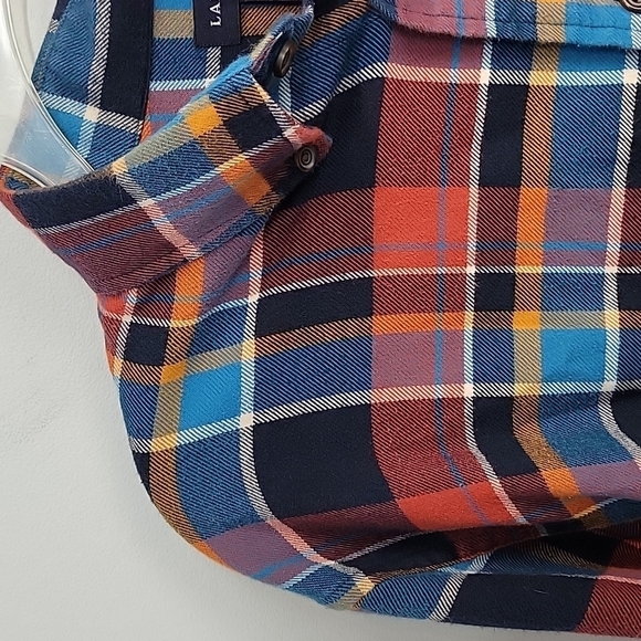 Lands' End Pocket Flannel Plaid Shirt - Picture 2 of 8